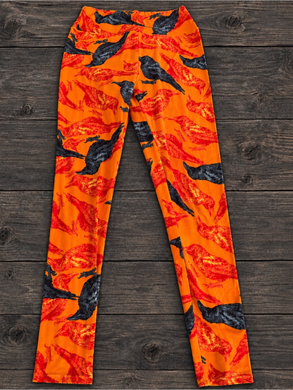 Crow/Raven Print Leggings One Size
